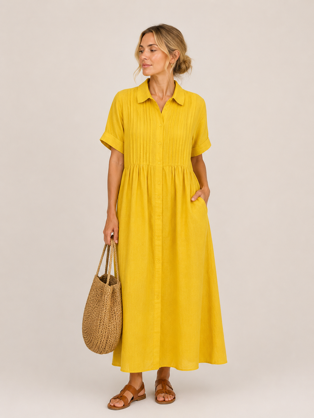Capri - Vestido Midi Camisero Veraniego