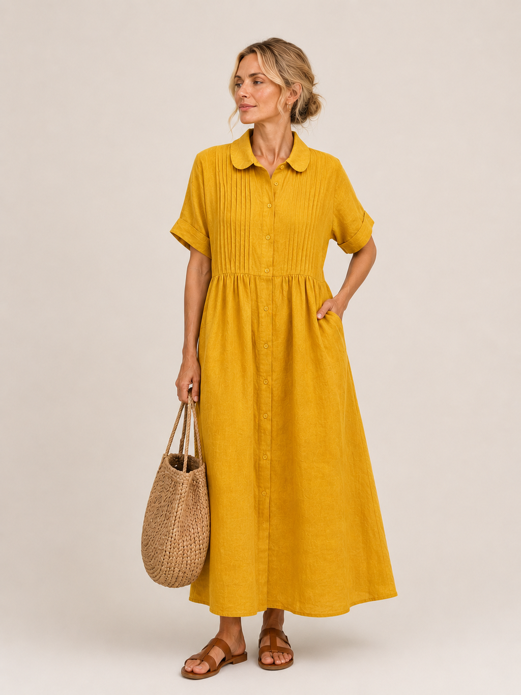 Capri - Vestido Midi Camisero Veraniego