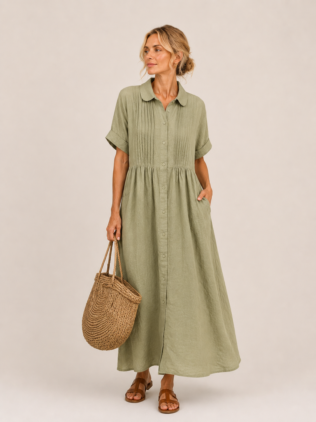 Capri - Vestido Midi Camisero Veraniego