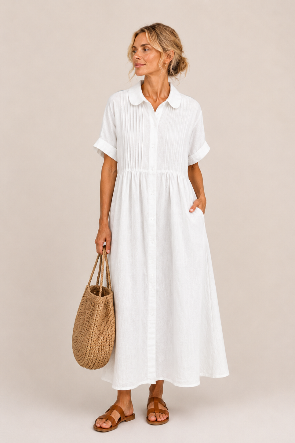 Capri - Vestido Midi Camisero Veraniego