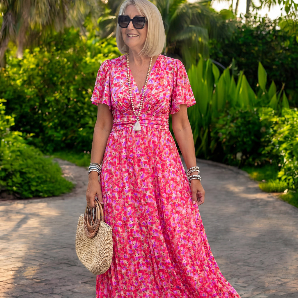 Elis – Vestido largo y vaporoso con estampado floral