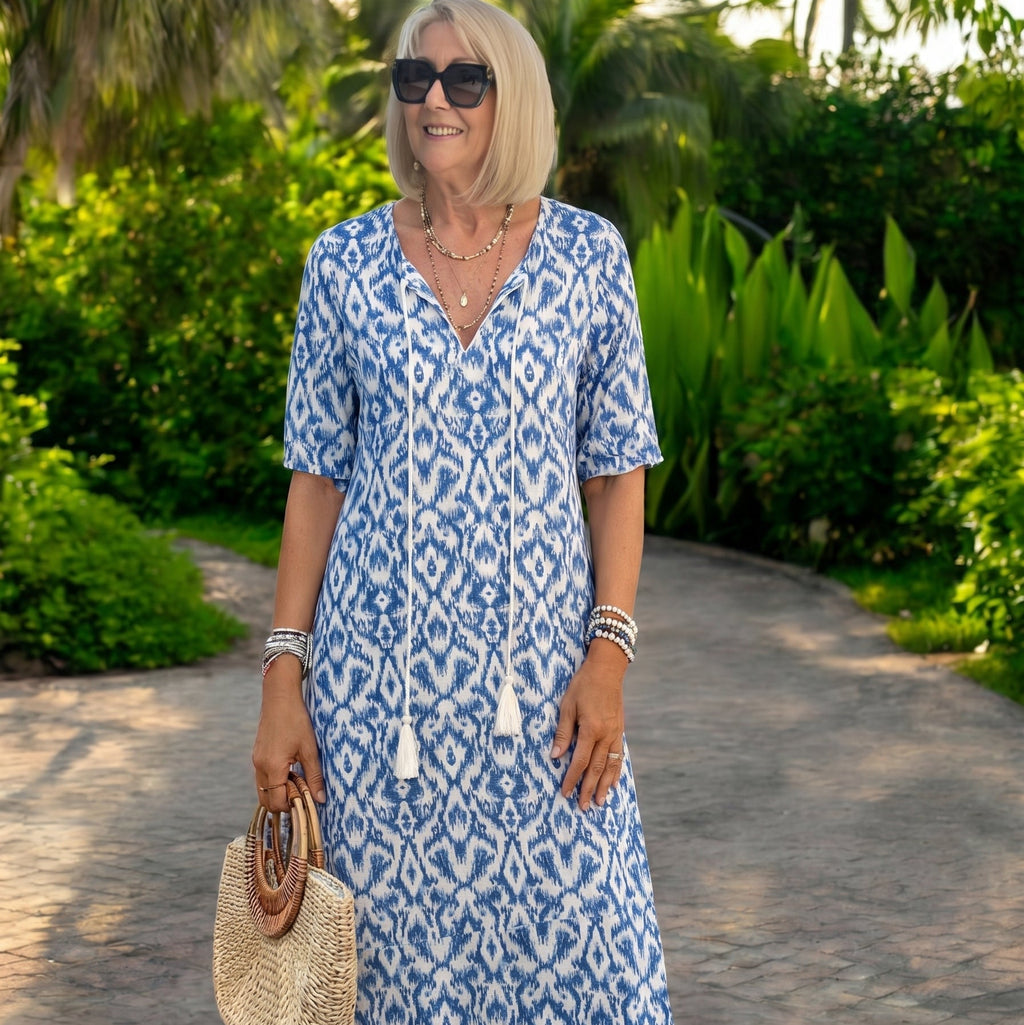 Luna | Vestido midi de estilo boho desenfadado