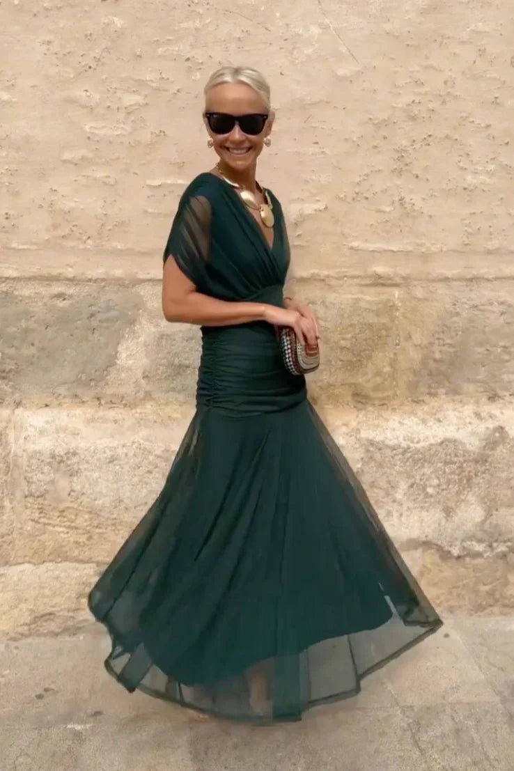 Louise | Vestido maxi elegante con escote en V