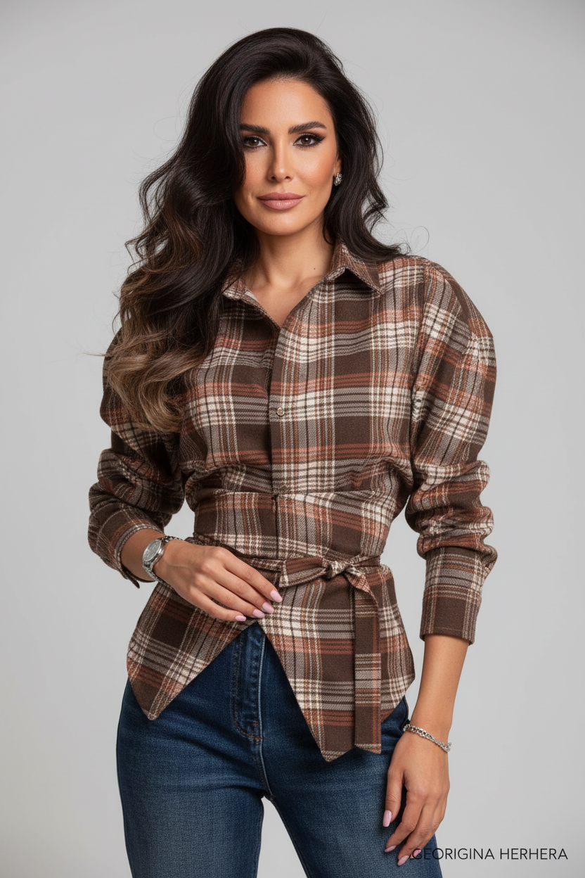 Camisa cuadros marrón - Opción 5