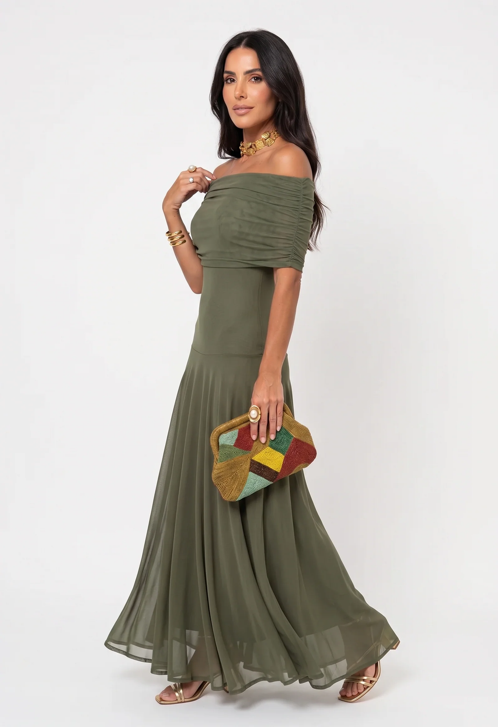 Carla | Vestido Maxi Off-Shoulder