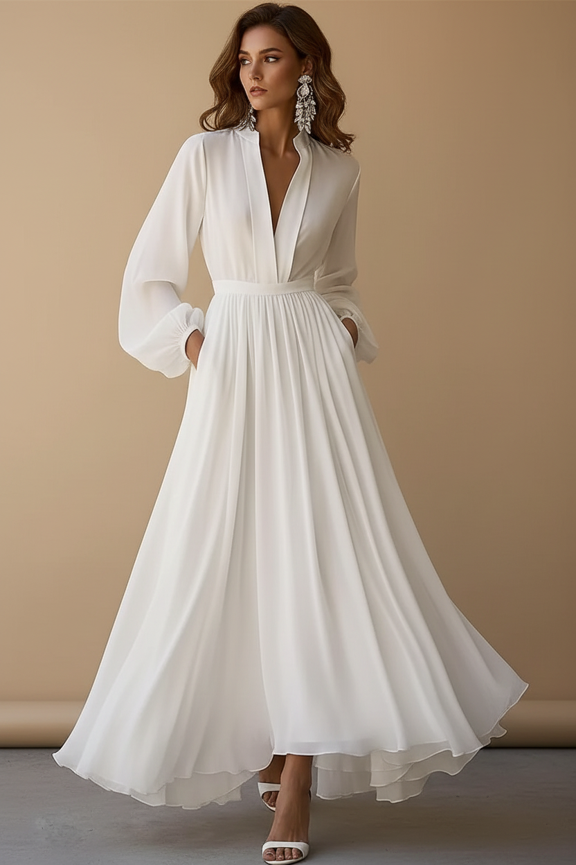 Vestido Sofía blanco - Vista frontal completa