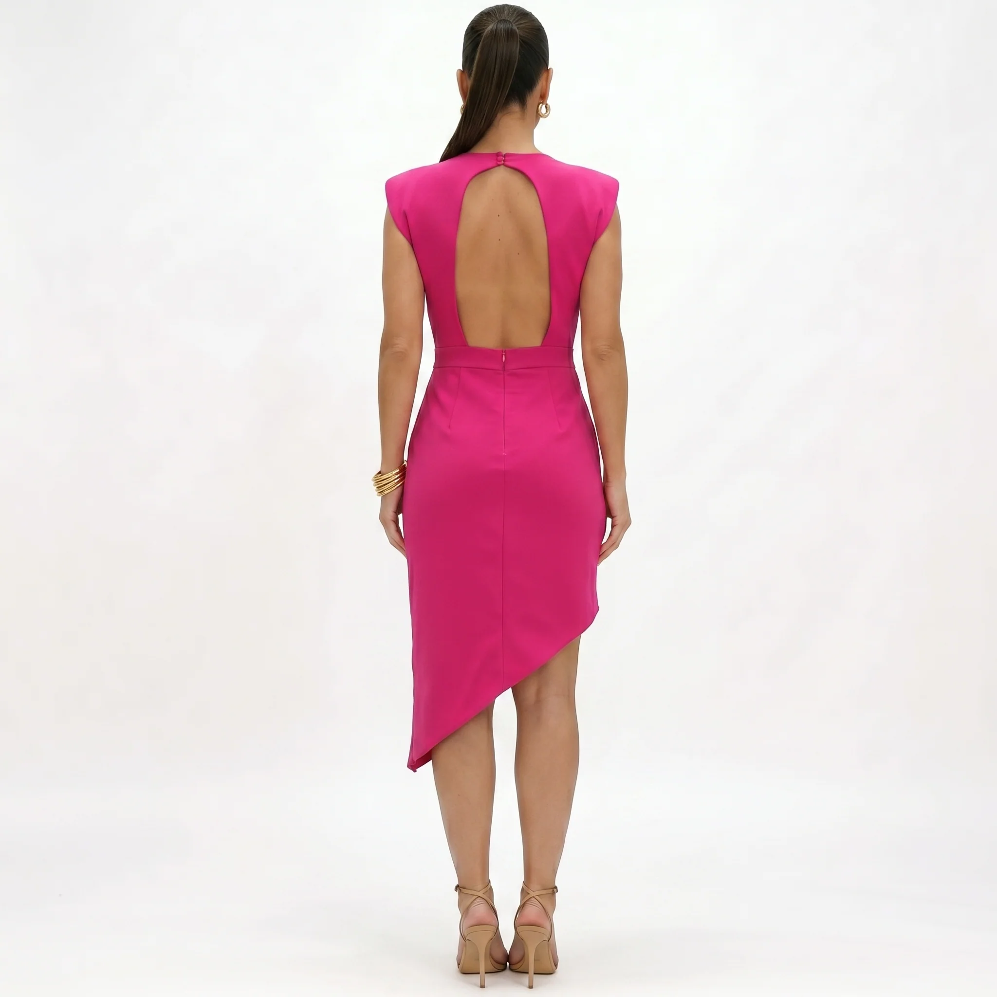 Aurora | Vestido Asimétrico con Hombros Estructurados
