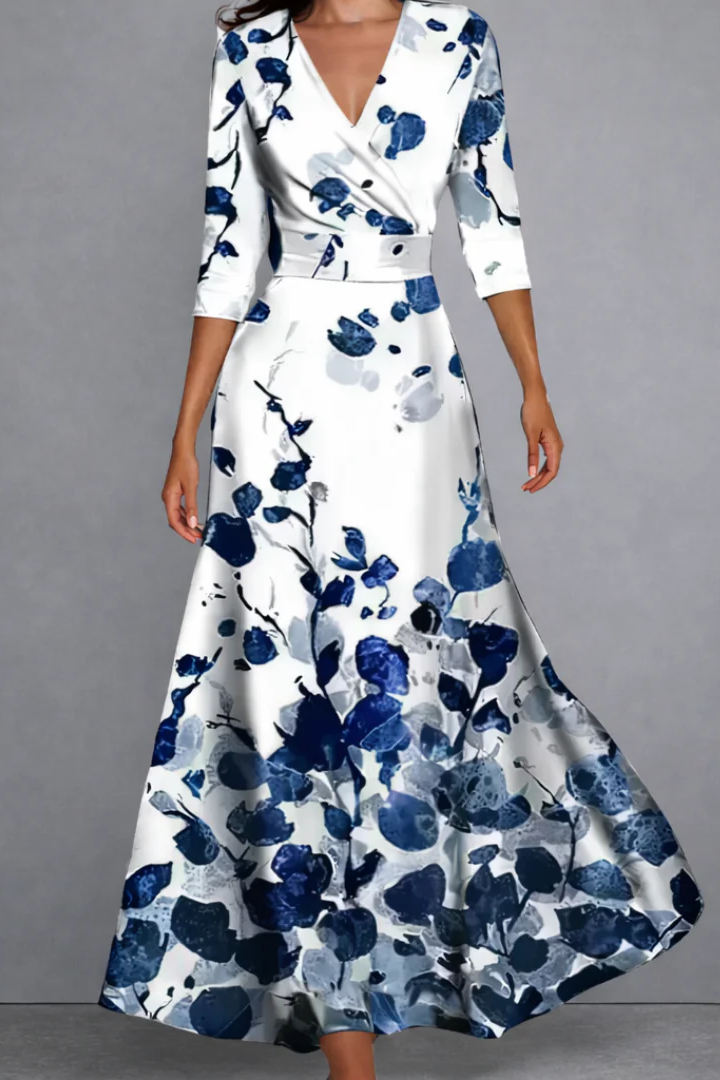 Emilia | Vestido elegante con estampado floral