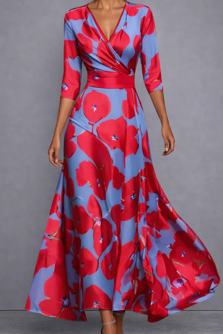 Emilia | Vestido elegante con estampado floral