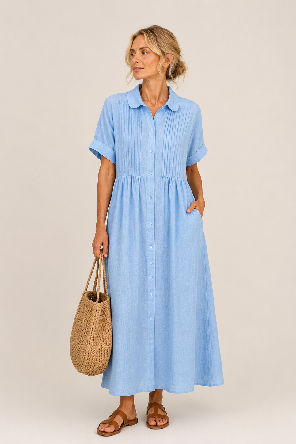 Capri - Vestido Midi Camisero Veraniego